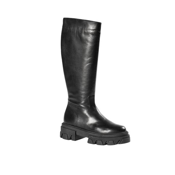 NEW ATELIERS women blaze leather combat boot in black - Picture 1 of 3